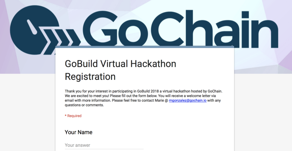 GoChain Hackathon GoBuidl
