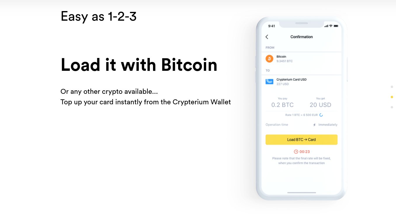 Crypterium Debitkarte: Mit Bitcoin bezahlen. Weltweit.